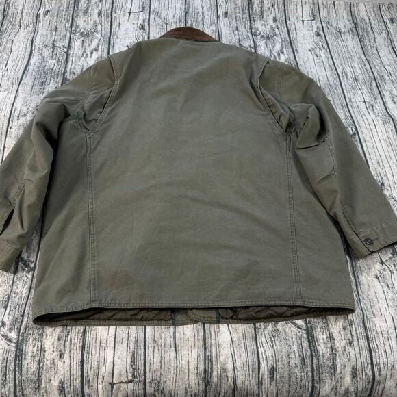Orvis Men’s 2XL Field Barn Jacket Olive Green Quilted Lining Corduroy Collar - Picture 3 of 10